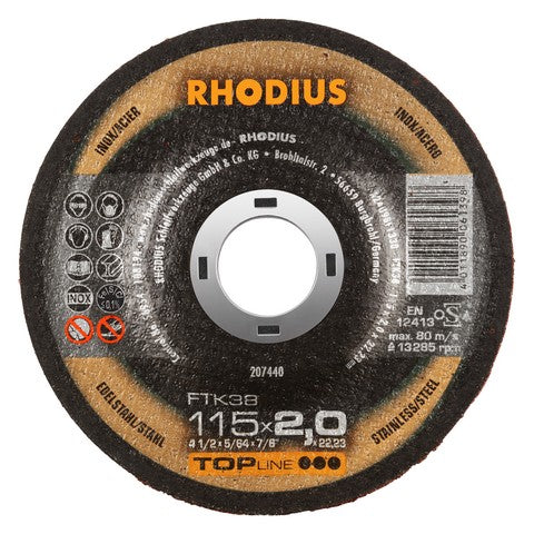 Rhodius FTK38 Doorslijpschijf conventioneel - Image 2