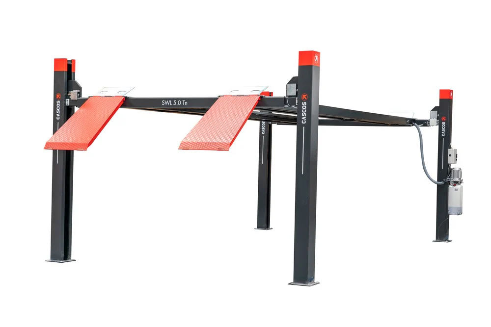 Vier koloms hefbrug 5000kg 5,7m flat 3m doorrijbreedte Cascos - Image 3